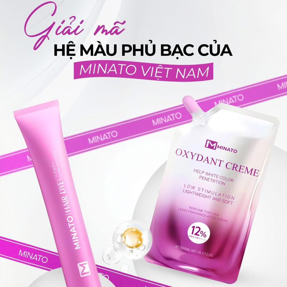Oxi Trợ Nhuộm Minato 1000ml Sánh Mịn Hòa Quyện Màu Nhuộm Dễ Dàng Mùi Dễ Chịu Giảm Xót Myphamkhanhdiem