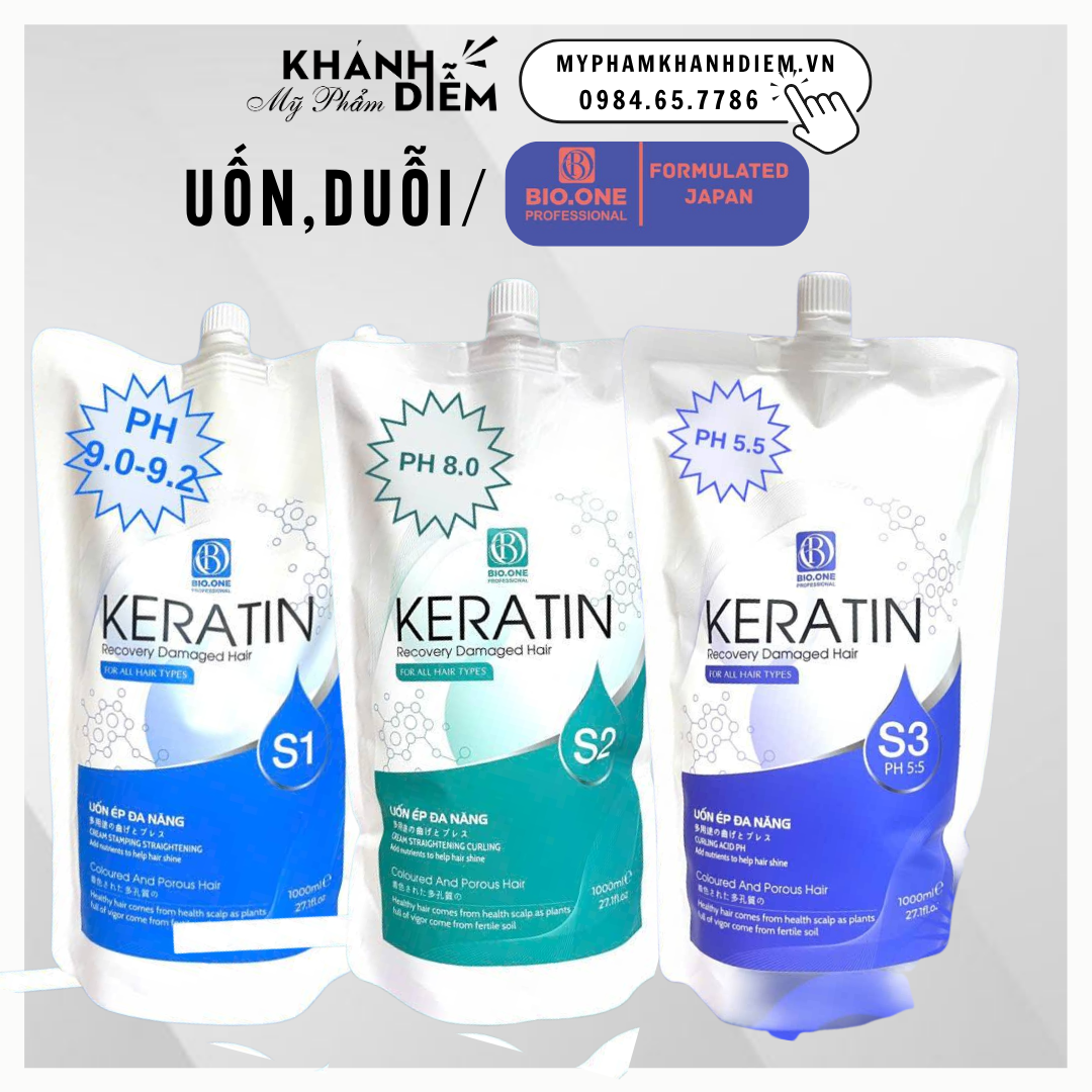 Uốn Duỗi Bio One 1000ml Công Nghệ ATG Nhật Bản Phục Hồi Bảo Vệ Tóc Căng Sóng Mềm Mịn Myphkhanhdiem