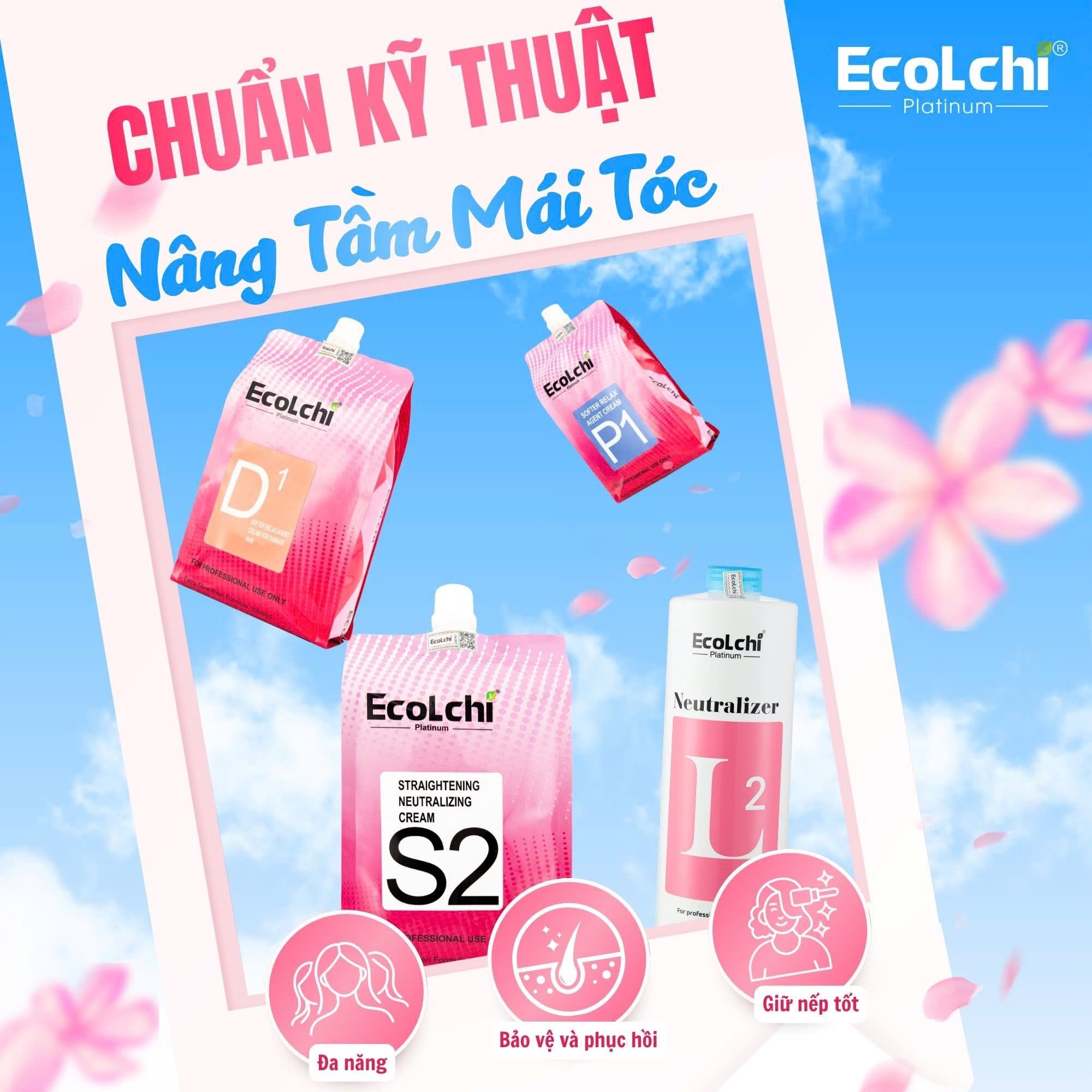 Uốn Duỗi Ecolchi 1000ml Cao Cấp Căng Sóng Mềm Mượt Tóc Mùi Nhẹ Nhàng Phục Hồi Tóc Myphamkhanhdiem