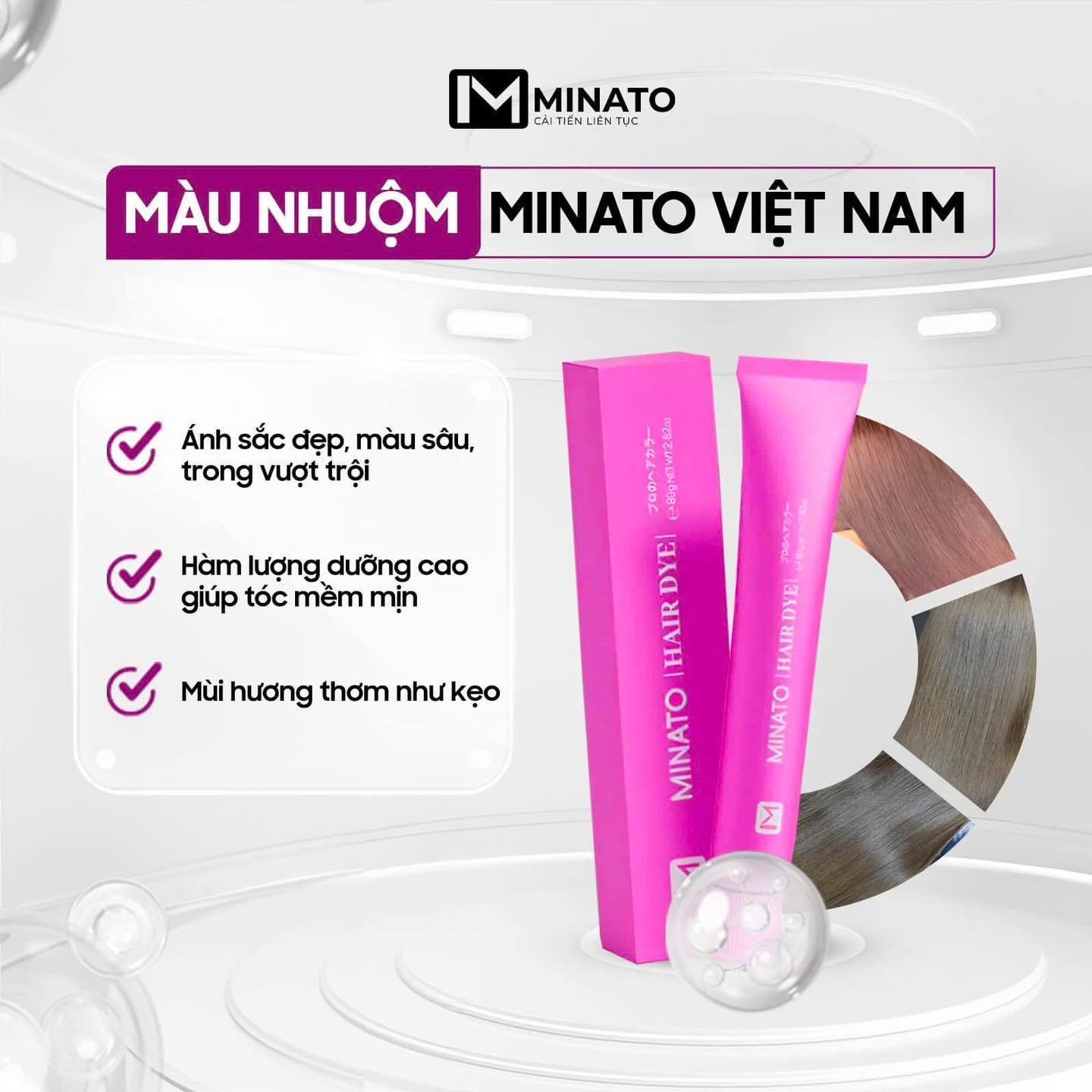 Màu Nhuộm Minato Hệ Màu Nhật Ánh Sắc Trong Sáng Mềm Mịn Tóc Phủ Bạc Tốt Myphamkhanhdiem