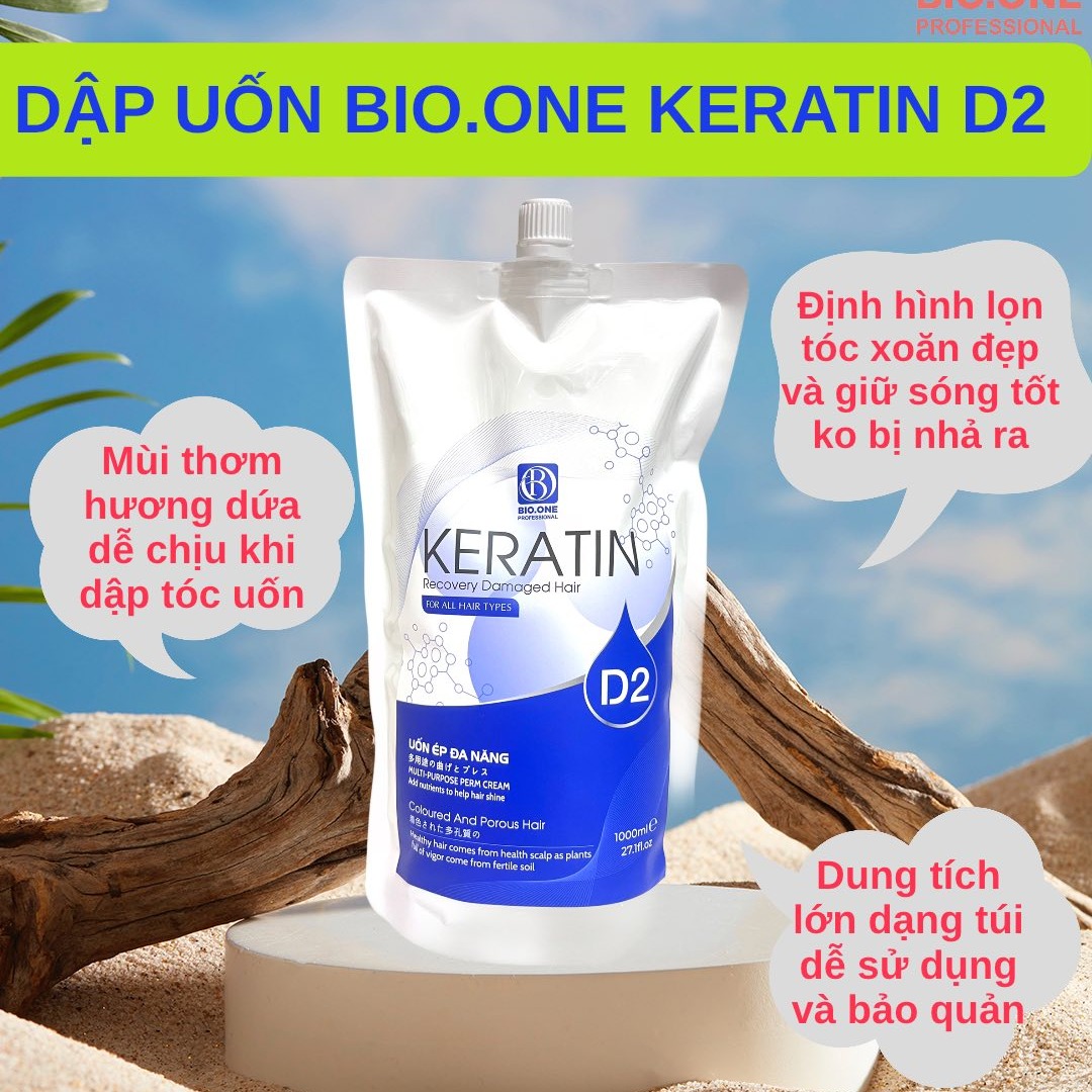 Uốn Duỗi Bio One 1000ml Công Nghệ ATG Nhật Bản Phục Hồi Bảo Vệ Tóc Căng Sóng Mềm Mịn Myphkhanhdiem