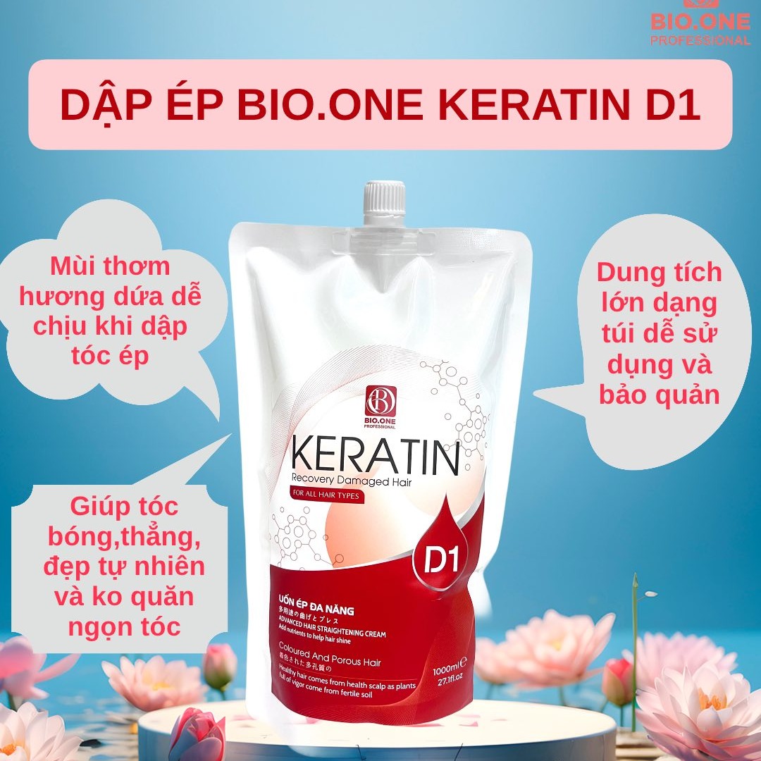 Uốn Duỗi Bio One 1000ml Công Nghệ ATG Nhật Bản Phục Hồi Bảo Vệ Tóc Căng Sóng Mềm Mịn Myphkhanhdiem