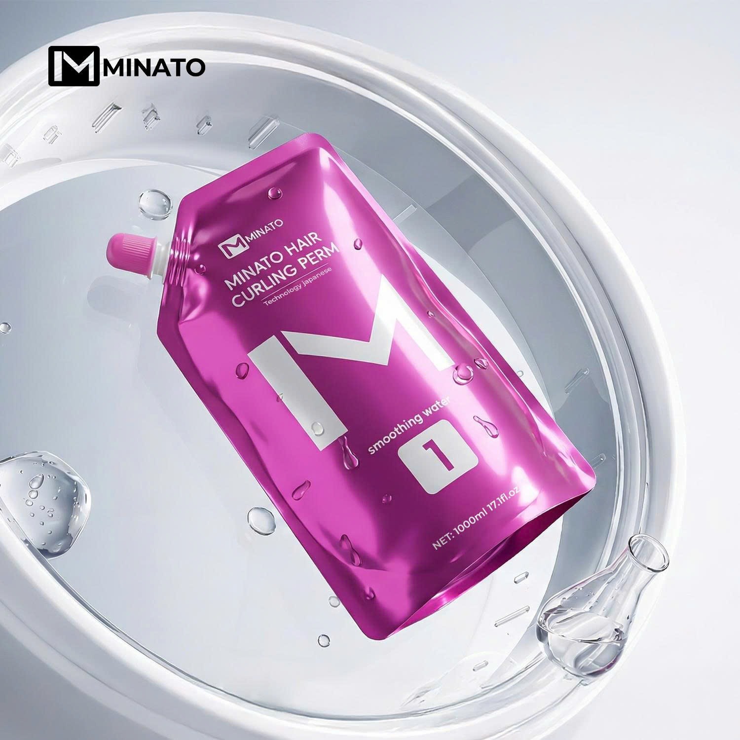 Uốn Thông Minh Minato 1000ml Công Nghệ Nhật Bản MEA Căng Sóng Mềm Mịn Bảo Vệ Tóc Hư Tổn Myphamkhanhdiem