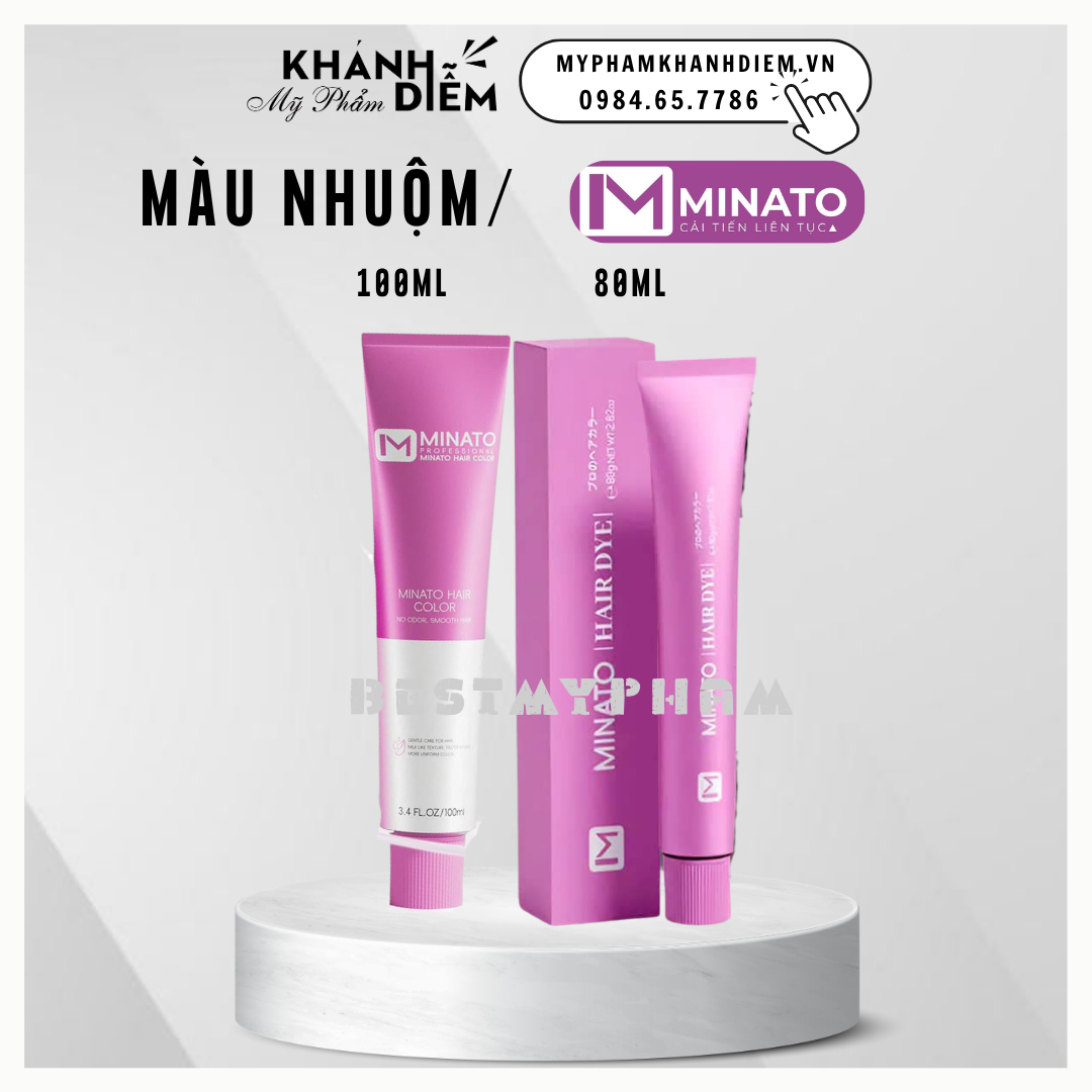 Màu Nhuộm Minato Hệ Màu Nhật Ánh Sắc Trong Sáng Mềm Mịn Tóc Phủ Bạc Tốt Myphamkhanhdiem