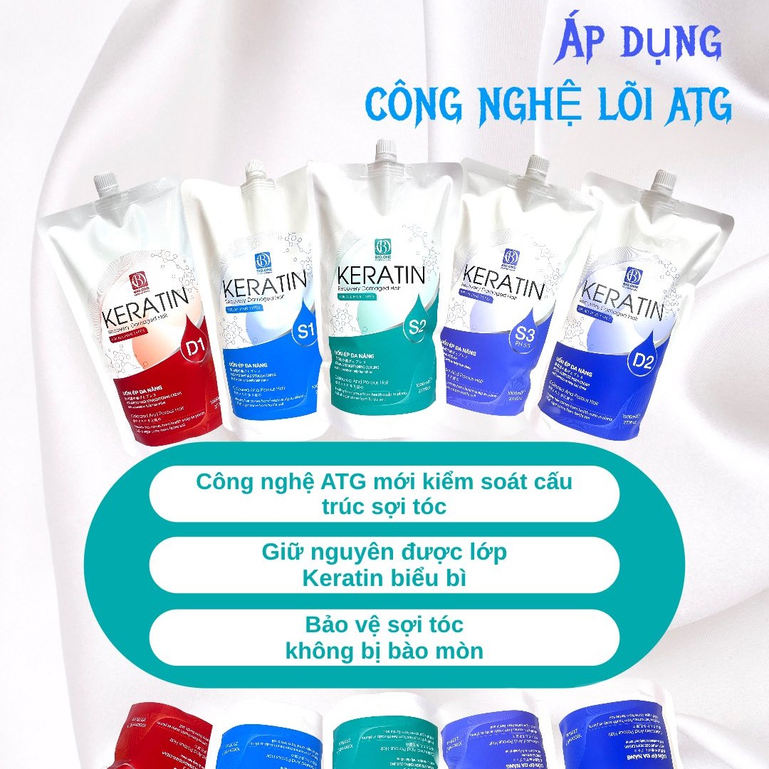 Uốn Duỗi Bio One 1000ml Công Nghệ ATG Nhật Bản Phục Hồi Bảo Vệ Tóc Căng Sóng Mềm Mịn Myphkhanhdiem